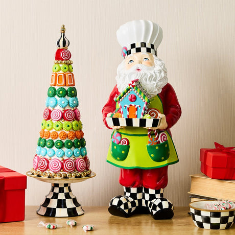 Cuddle Decor Mackenzie Childs Confetti Chef Santa 19.5" lifestyle