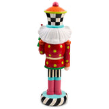 Cuddle Decor mackenzie Childs Confetti Christmas Resin Nutcracker 20" back