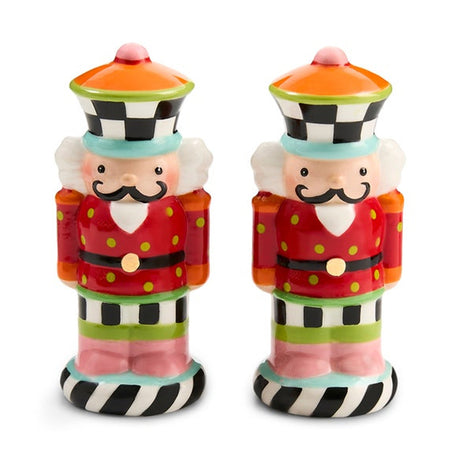 Cuddle Decor Mackenzie Childs Confetti Nutcracker Salt and Pepper - Set of 2 front