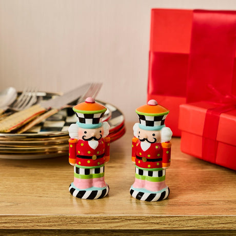 Cuddle Decor Mackenzie Childs Confetti Nutcracker Salt and Pepper - Set of 2 lifestyle