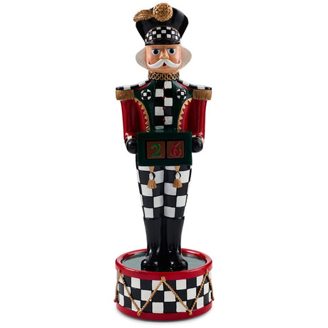 Cuddle Decor Mackenzie Childs Countdown Musical Nutcracker 12.2" front