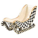Cuddle Decor Mackenzie Childs Courtly Check Capiz Sleigh 9.25" front