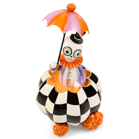 Cuddle Decor Mackenzie Childs Courtly Check Skeleton Carriage 11.5" front top