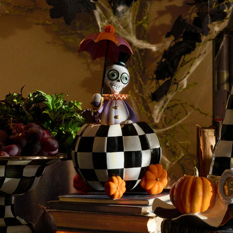 Cuddle Decor Mackenzie Childs Courtly Check Skeleton Carriage 11.5" lifestyle