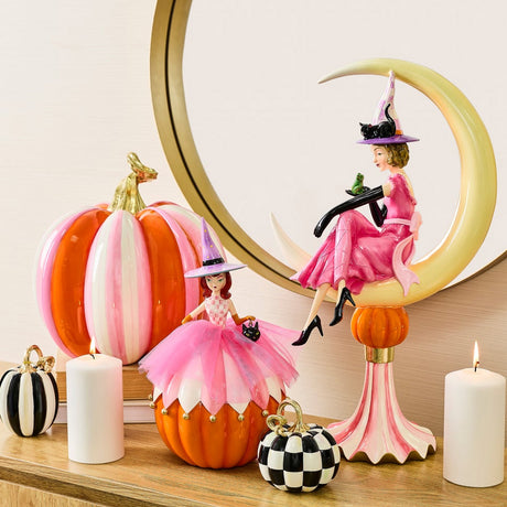 Cuddle Decor mackenzie Childs Glam 'o' ween Pumpkin Witch 12.25" lifestyle