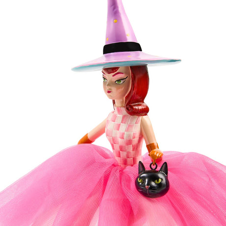 Cuddle Decor mackenzie Childs Glam 'o' ween Pumpkin Witch 12.25" close up