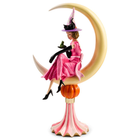 Cuddle Decor Mackenzie Childs Glam 'o' ween Witch on Moon 15" front