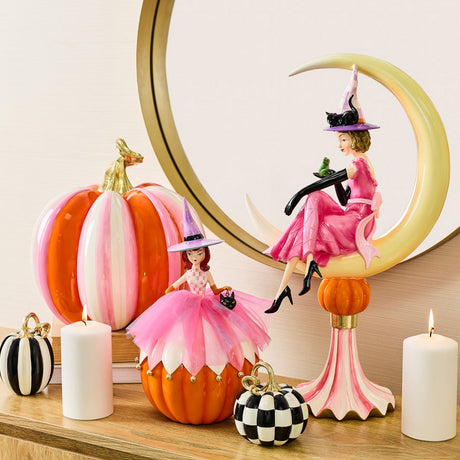 Cuddle Decor Mackenzie Childs Glam 'o' ween Witch on Moon 15" lifestyle