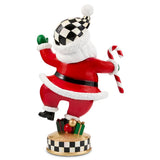 Cuddle Decor Mackenzie Childs Holiday Twinkly Toes Santa 16.5" back
