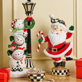 Cuddle Decor Mackenzie Childs Holiday Twinkly Toes Santa 16.5" lifestyle