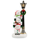 Cuddle Decor Mackenzie Childs Illuminated Snowman Lamppost 20" front