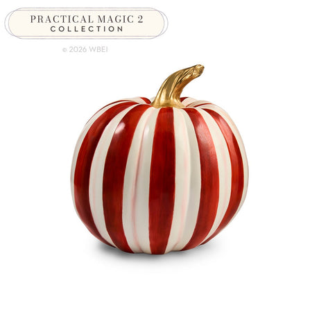 Cuddle Decor Mackenzie Childs Paprika Stripe Medium Pumpkin 11" front