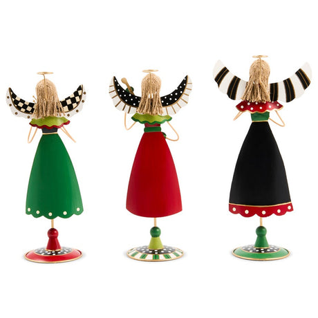 Cuddle Decor Mackenzie Childs Rejoicing Tin Angels - Set of 3 back
