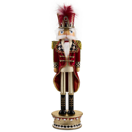 Cuddle Decor Mackenzie Childs Traditional Christmas Wood Nutcracker 20.25" front