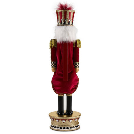 Cuddle Decor Mackenzie Childs Traditional Christmas Wood Nutcracker 20.25" back