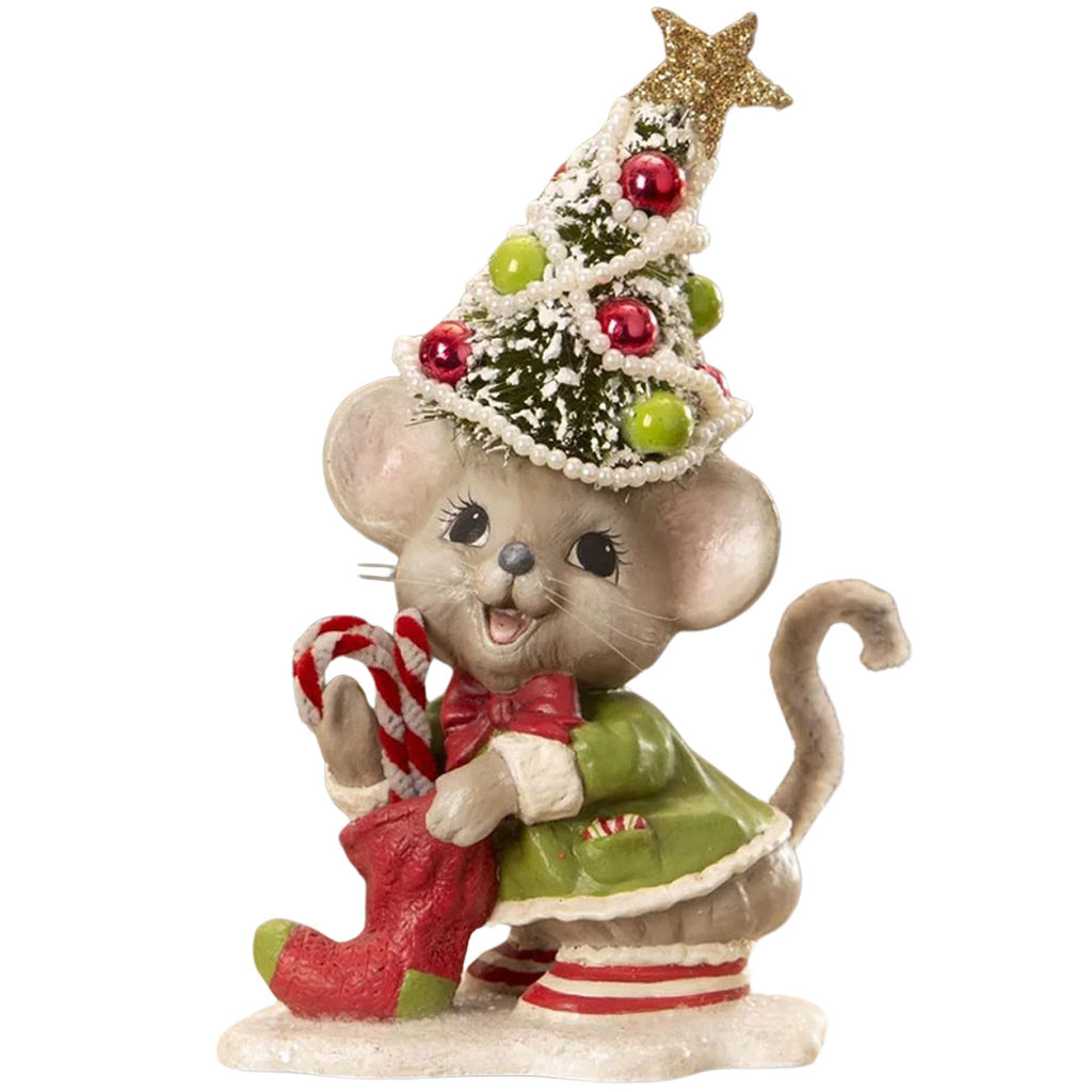 Bethany Lowe Memzi Mouse Table Piece front white