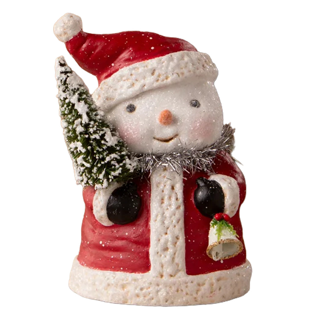 Cuddle Decor - Michelle Allen for Bethany Lowe Snowman in Santa Suit 1