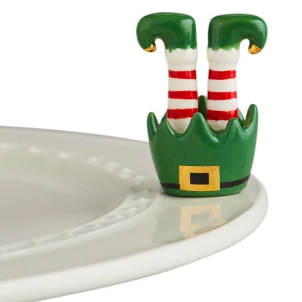 Nora Fleming Elf Feet on the plate