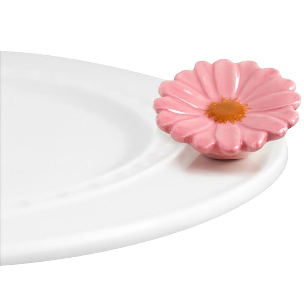 Nora Fleming Gerber Daisy Mini on the plate