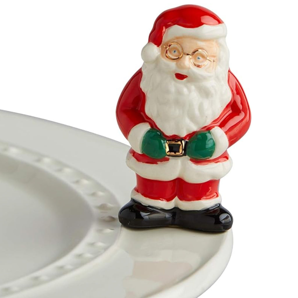 Nora Fleming Santa Claus Mini on the plate