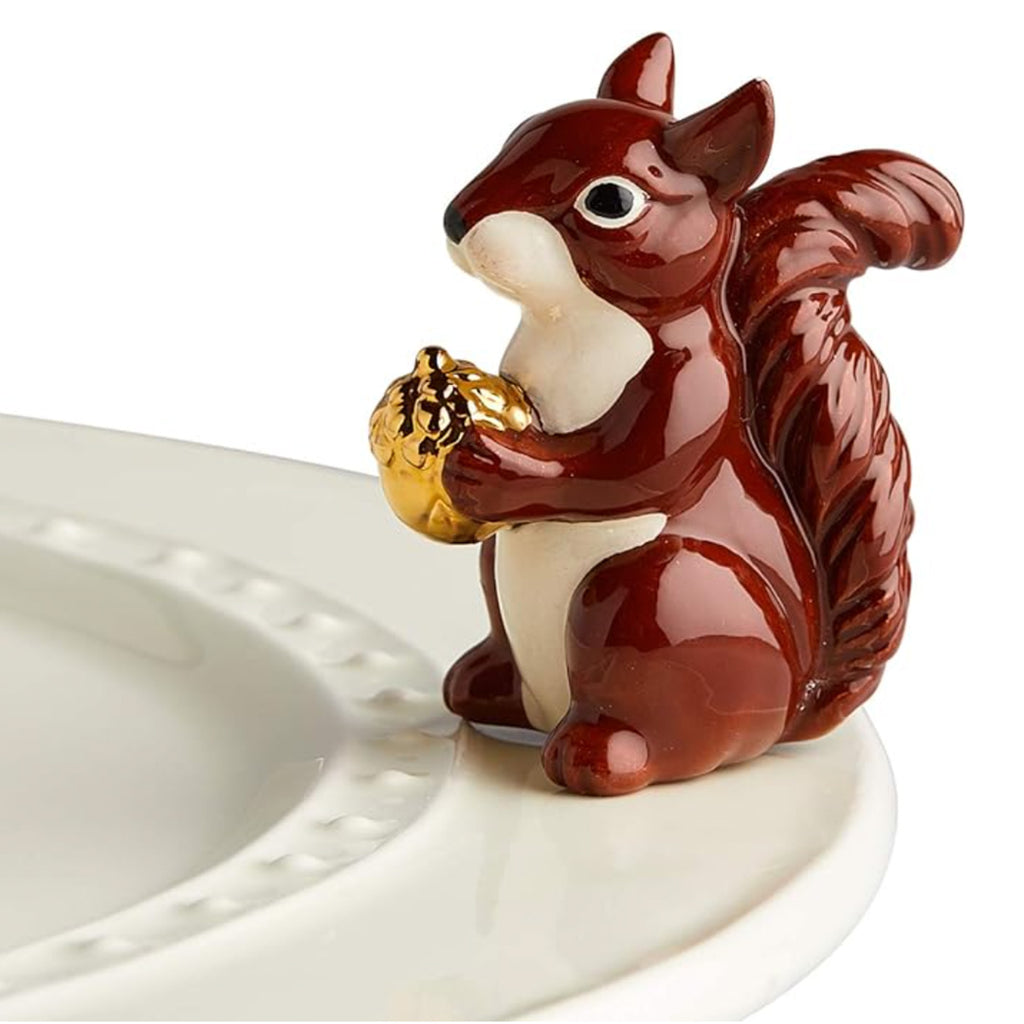 Nora Fleming Squirrel Mini  on the plate