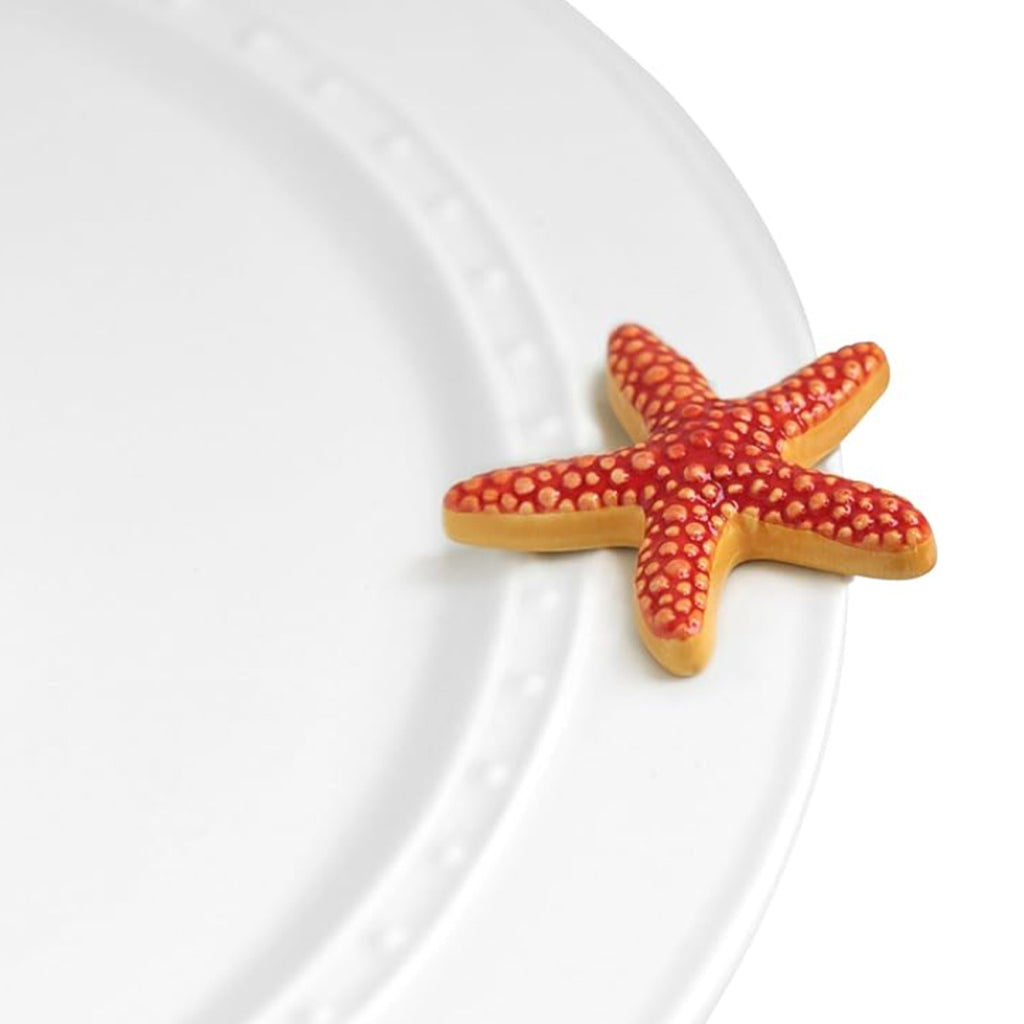 Nora Fleming Starfish Mini on the plate