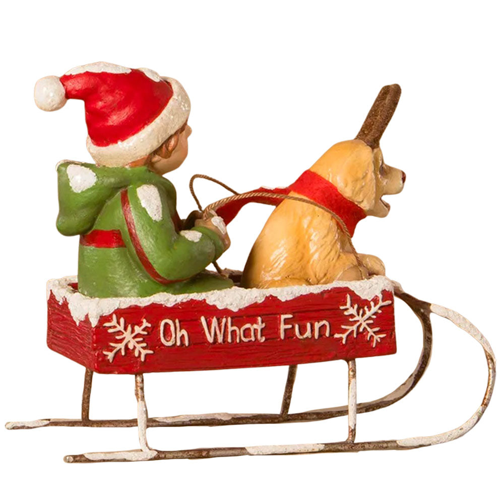 Oh What Fun Sled by Bethany Lowe 5" back