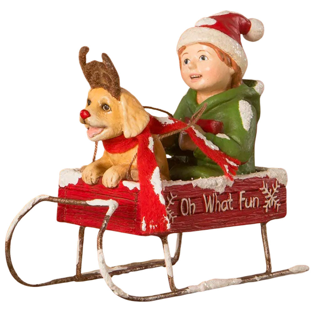 Oh What Fun Sled by Bethany Lowe 5" front