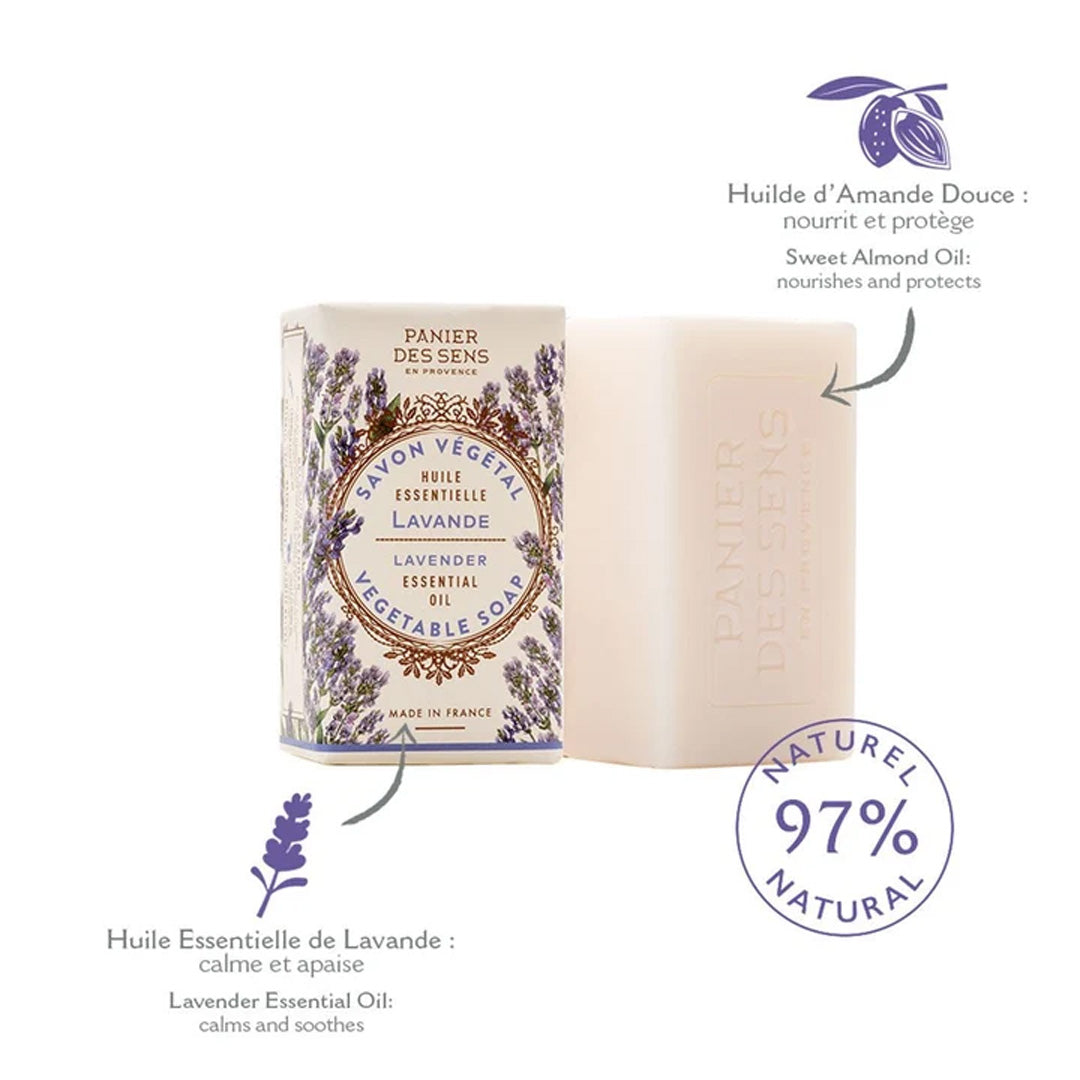 Cuddle Decor French Soap Bar - Relaxing Lavender by PANIER DES SENS 3