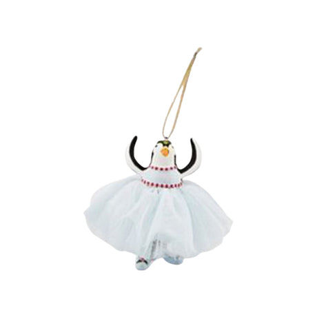 Patience Brewster by Mackenzie Childs Penguin en Pointe Ornament blue tutu 