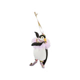 Patience Brewster by Mackenzie Childs Penguin en Pointe Ornament purple tutu 