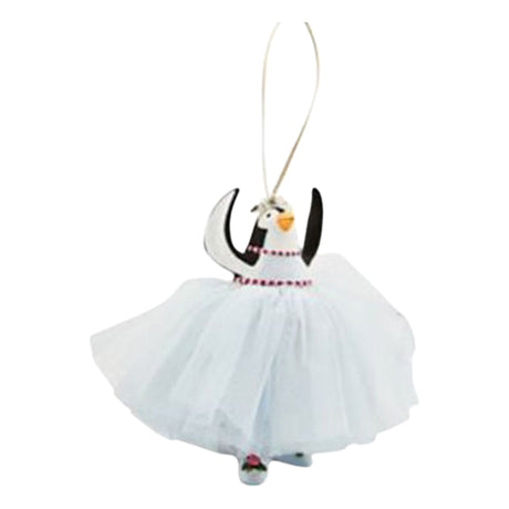 Patience Brewster by Mackenzie Childs Penguin en Pointe Ornament blue tutu