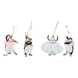 Patience Brewster by Mackenzie Childs Penguin en Pointe Ornament set