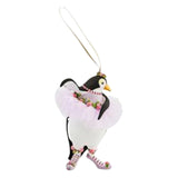Patience Brewster by Mackenzie Childs Penguin en Pointe Ornament purple tutu