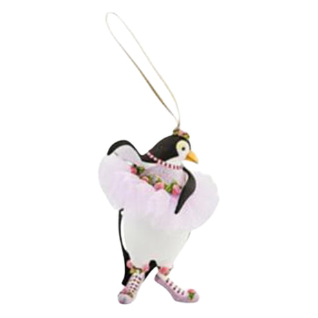 Patience Brewster by Mackenzie Childs Penguin en Pointe Ornament purple tutu