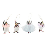 Patience Brewster by Mackenzie Childs Penguin en Pointe Ornament set