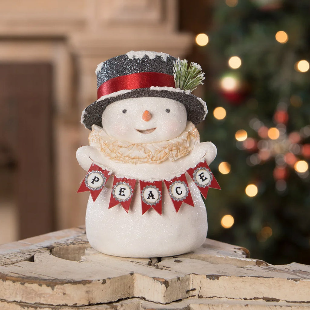 Michelle Allen for Bethany Lowe Peace Snowman with Top Hat front