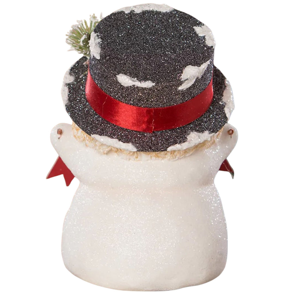 Michelle Allen for Bethany Lowe Peace Snowman with Top Hat back white