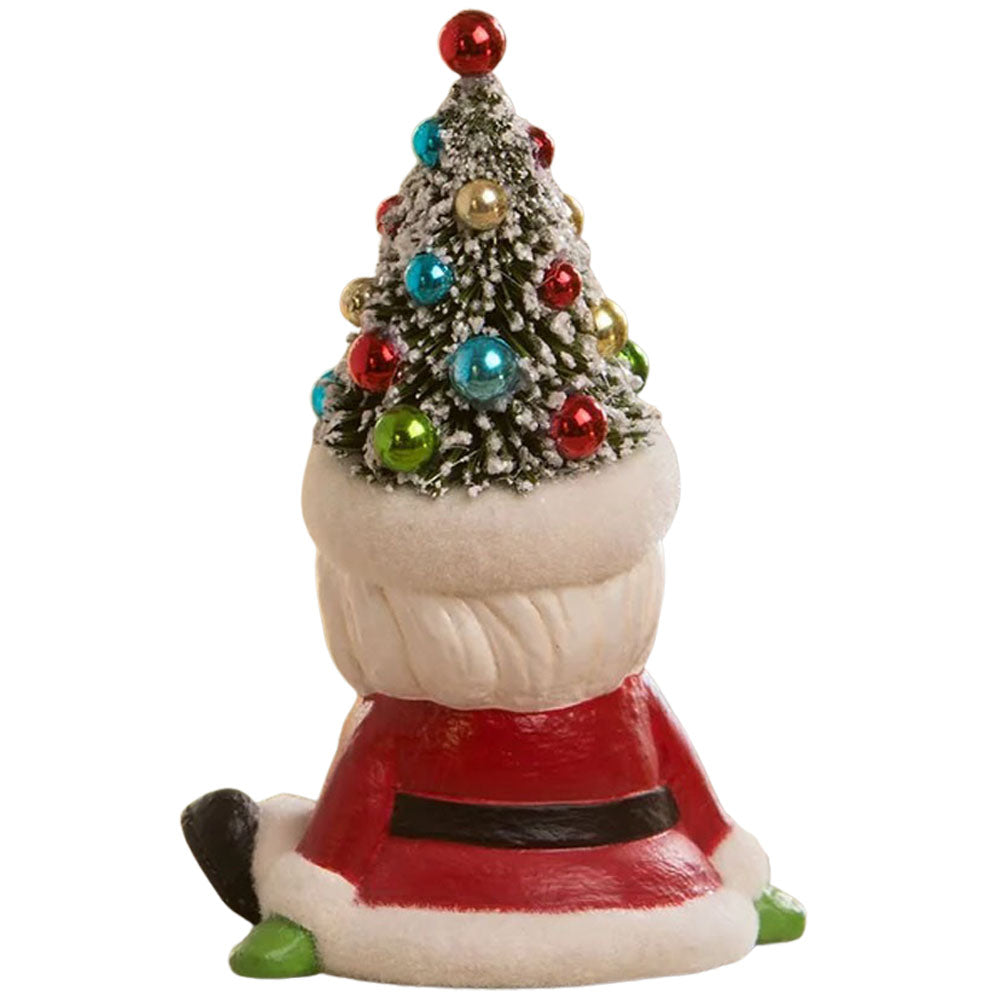 Retro Santa Seated with Tree Hat by Bethany Lowe  back