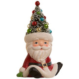 Retro Santa Seated with Tree Hat by Bethany Lowe  front