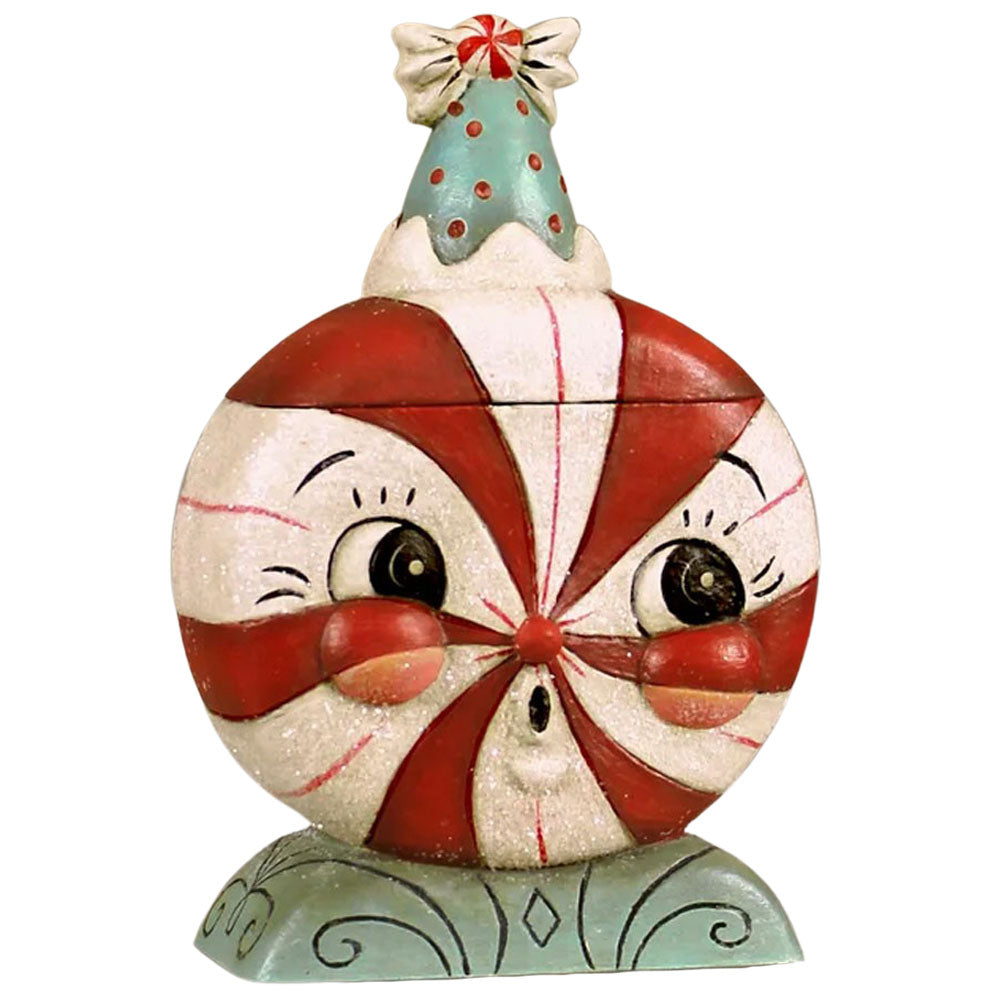 Singing Merrymint Candy Box by Johanna Parker 5.25" front