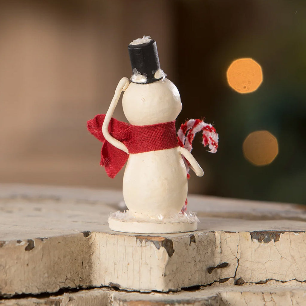 Michelle Lauritsen for Bethany Lowe Snowman with Candy Canes back