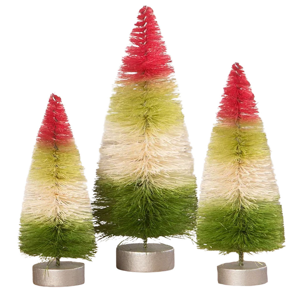 The Jolly Side of Christmas Trees by Bethany Lowe - Set of 3