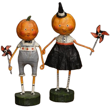 Cuddle Decor Lori Mitchell Pumpkin Lad & Lass - Set of 2
