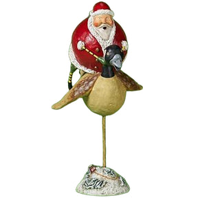 Cuddle Decor Lori Mitchell Santa's Goose Chase 9"