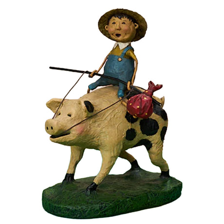 Cuddle Decor Lori Mitchell To Market To Market bo riding pig