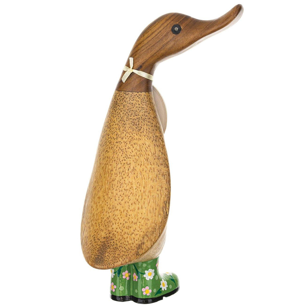 DCUK Floral Boots Duckling GREEN back