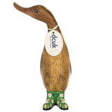 DCUK Floral Boots Duckling GREEN front