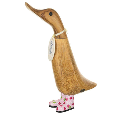 DCUK Floral Boots Duckling PINK front