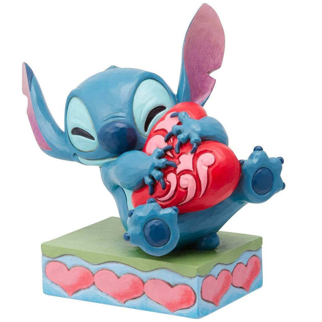 Jim Shore Stitch Hugging Heart 5" side